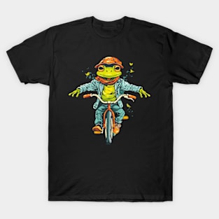 Funny Frog On A Bike T-Shirt